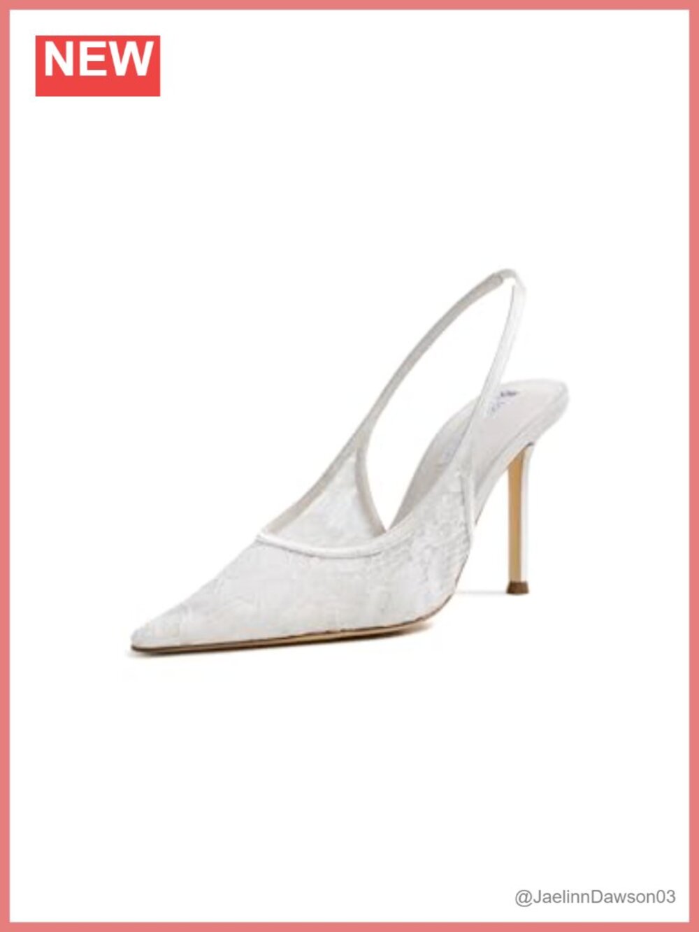 Nylon and Leather Lace Accent Pointed Toe Stiletto Heel Pumps
